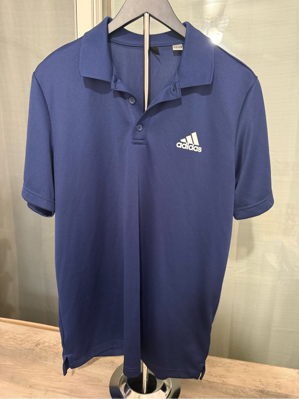 adidas Navy Polo with White Logo